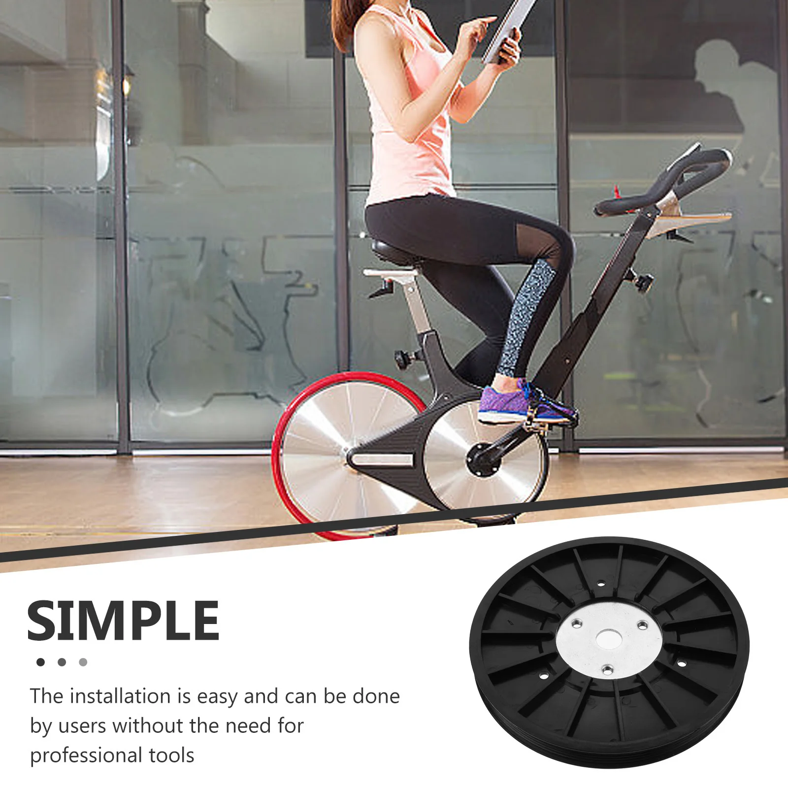

Belt Wheel Abs Fitness Bike Accessory For Home Indoor Exercise Compatible With Indoor Exercise Bike Belt Disc Most Models