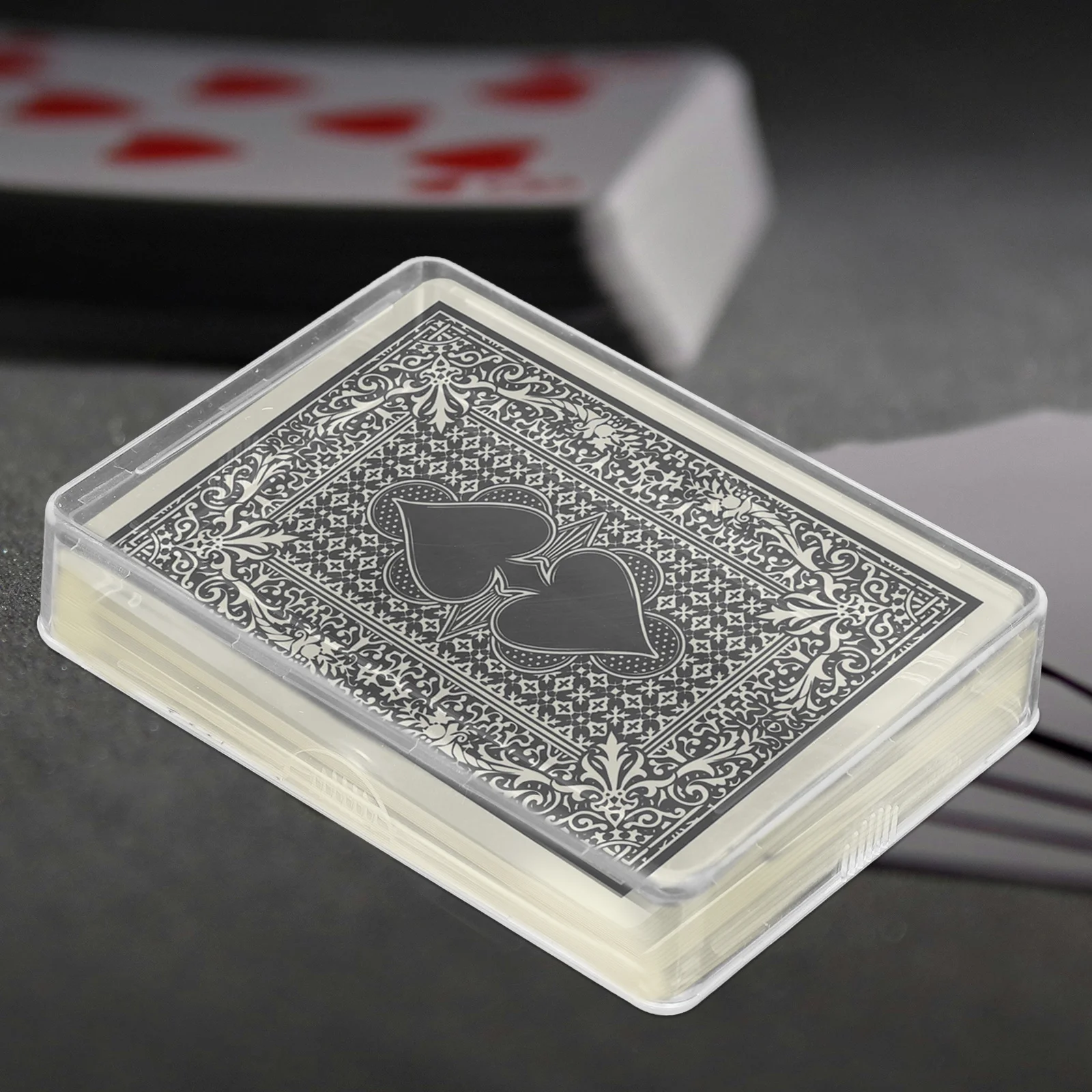 

6 pcs Clear Plastic Storage Box Transparent For Playing Cards Gaming Trading Business Cards Empty Organizer Container