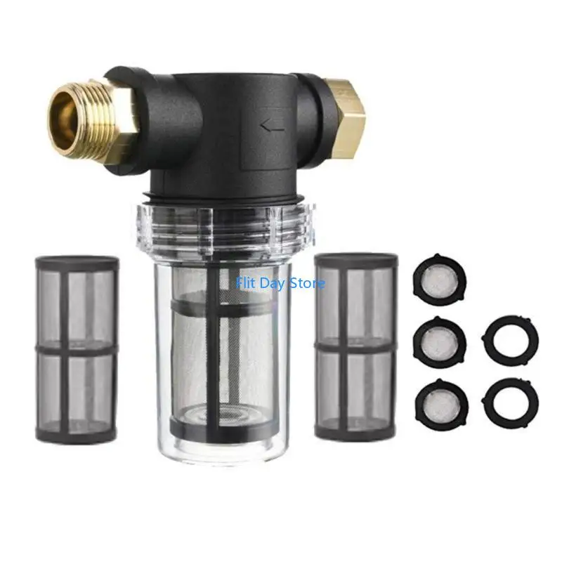 F92C 3/4Inch Garden Hose Washer Inline Sediment Filter With Fine Mesh Screen