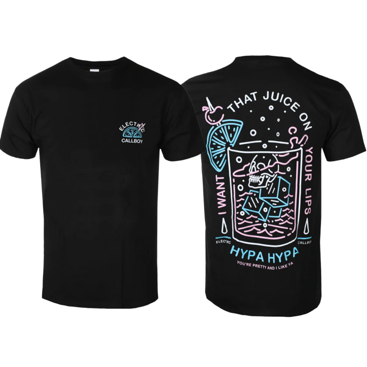Electric Callboy - Juice On Your Lips Art Pattern Electronicore Band T-shirt Casual Trend Style Cotton T-shirt for Men and Women