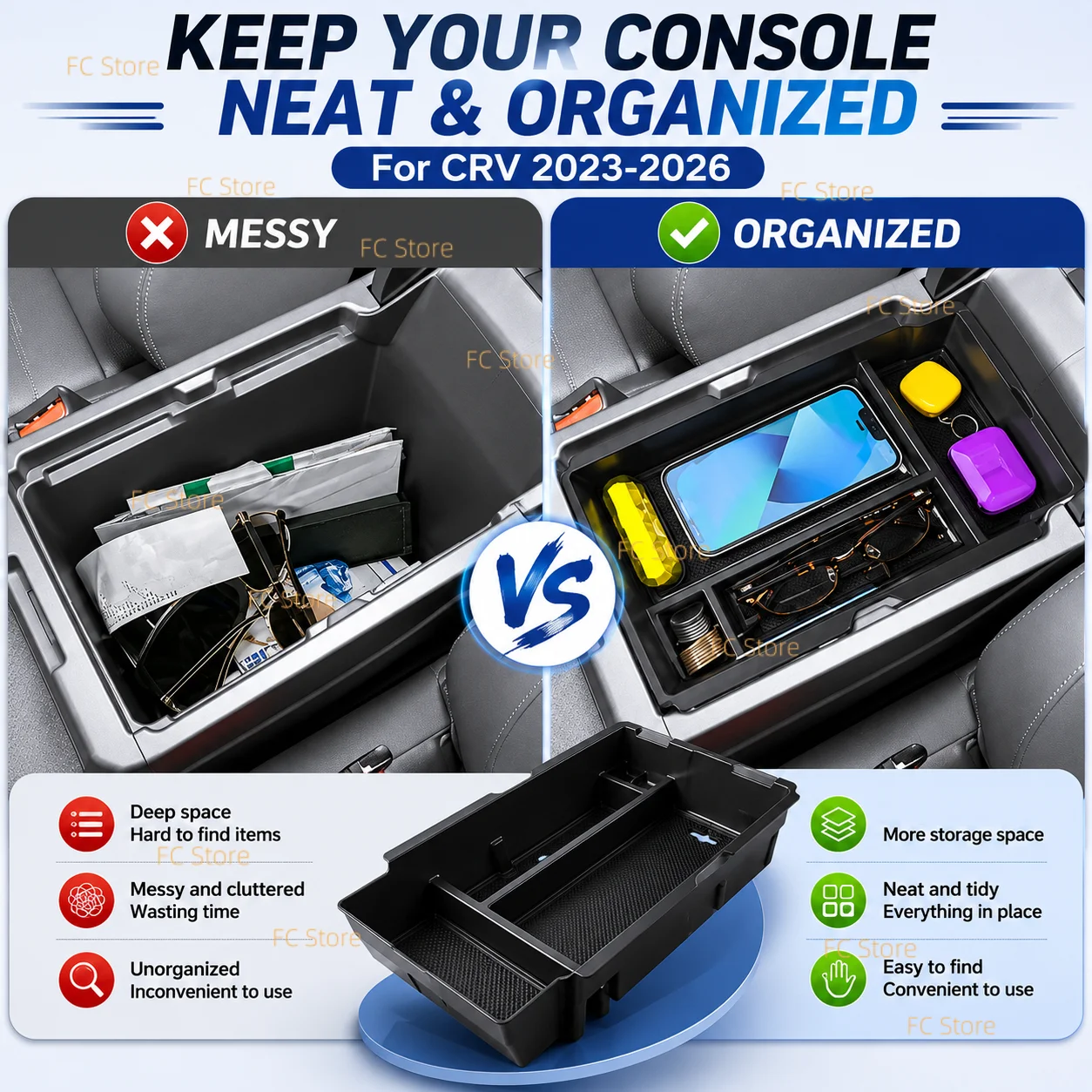 Organizer Konsol Tengah untuk  - Car Accessories Honda Crv ulasan dan harga