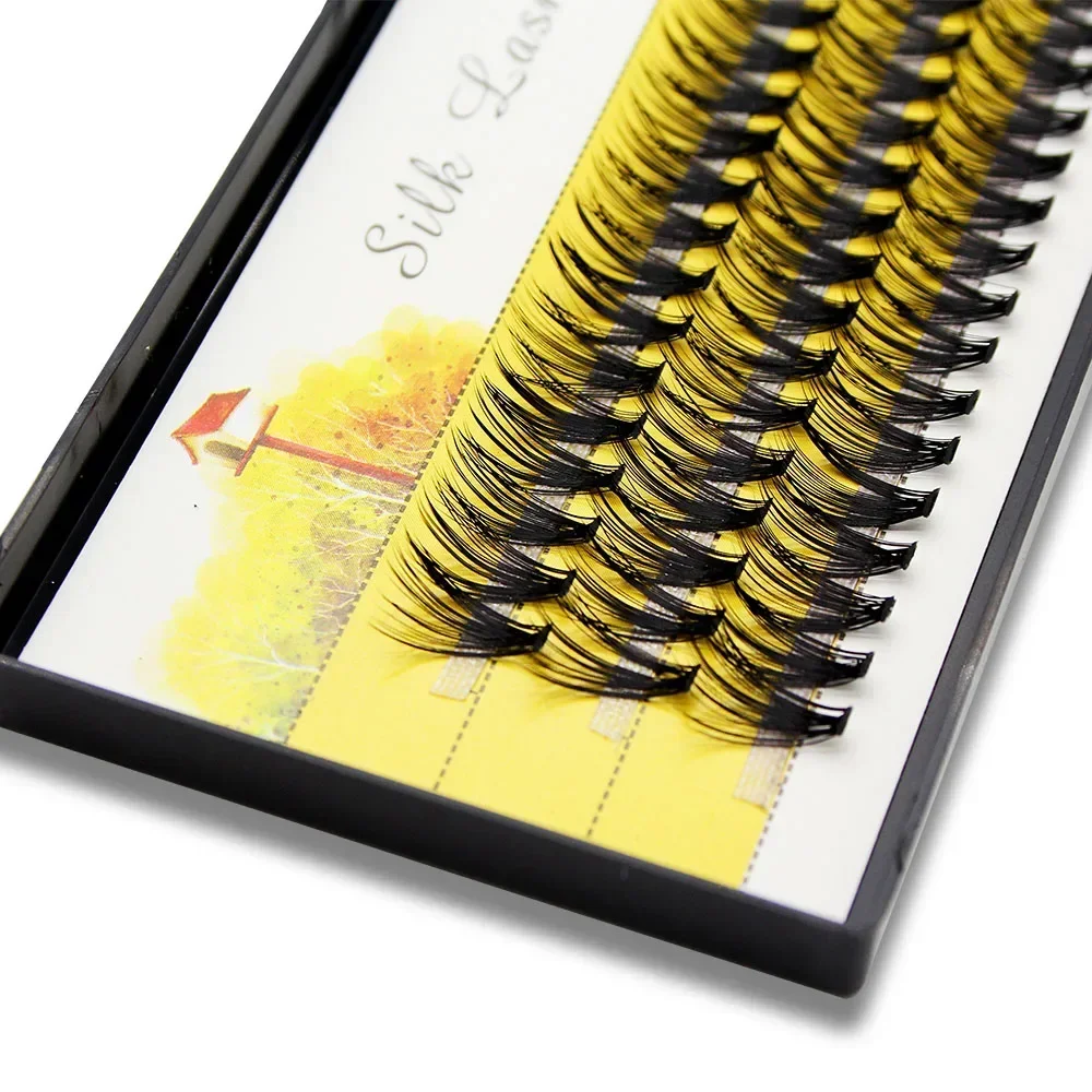 

Natural 60 Bunches DD Mink Lashes Hand Made Silk 20D/30D Individual Cluster Eyelashes Extension 3D Volume Soft Cilos