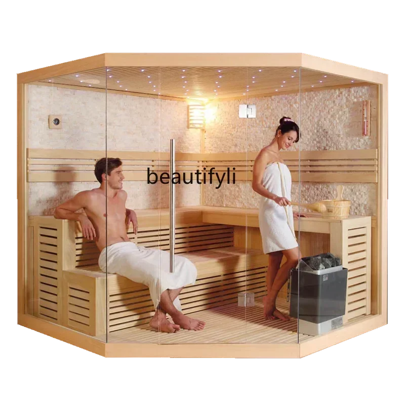 

AY17 Household mobile steam room, sweat box, fumigator, wooden bath box, steam stove, sauna room