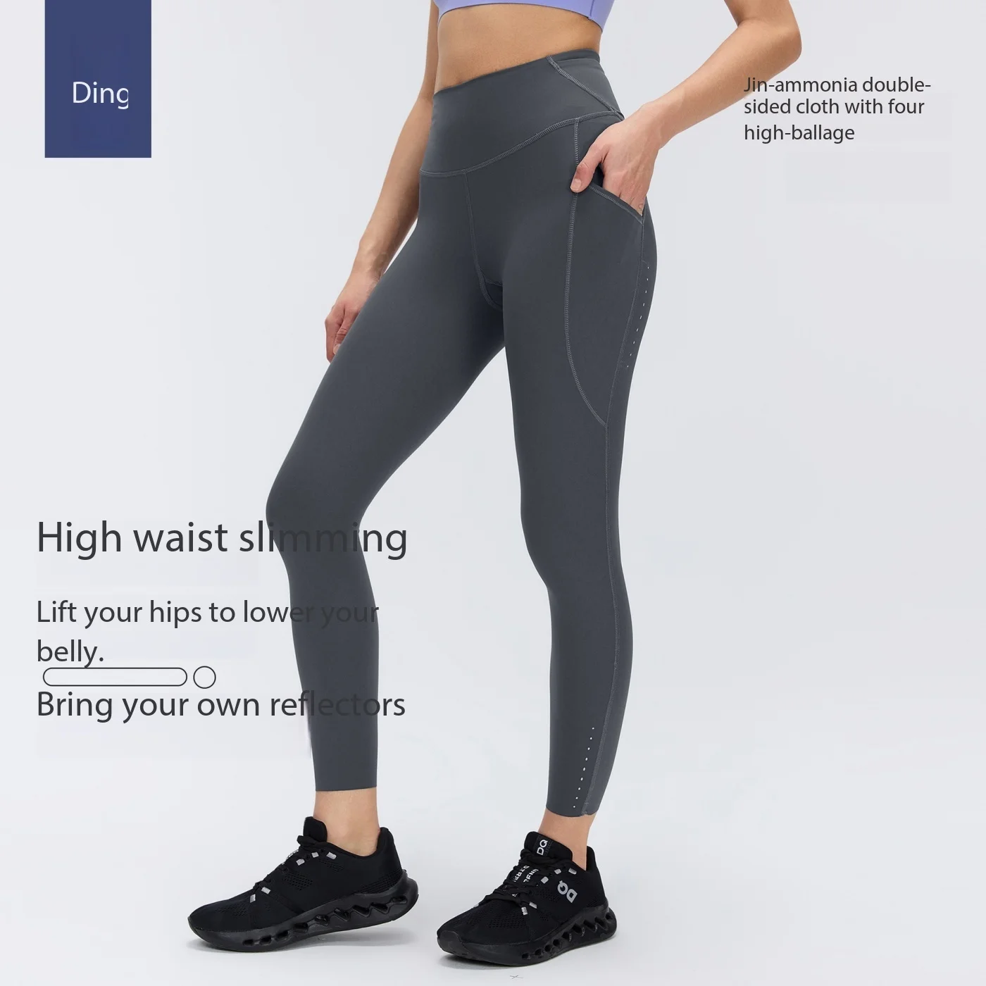 Lemon Women Sport Yoga Pants With Pocket Fast and Free High Waist Yoga Leggings Running Workout Elastic Ankle Yoga Leggings