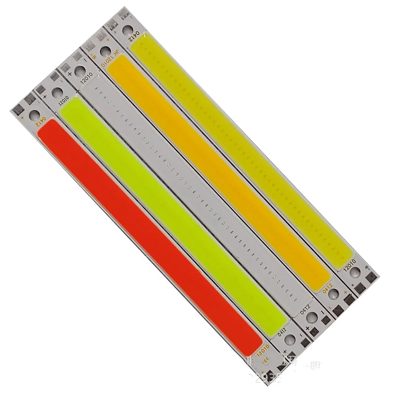 5 PCS 120x10MM LED COB Bulb DC 12V 10W LED Panel Light LED Chips Bar Source Red Green Blue Warm White LED Lamp For DIY