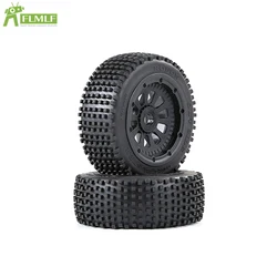 Rubber Small Nail Wheel Tyre Assembly with Beadlock Ring Kit for 1/5 Losi 5ive T ROFUN ROVAN LT KMX2 BAJA 5S SLT V5 Rc Car Parts