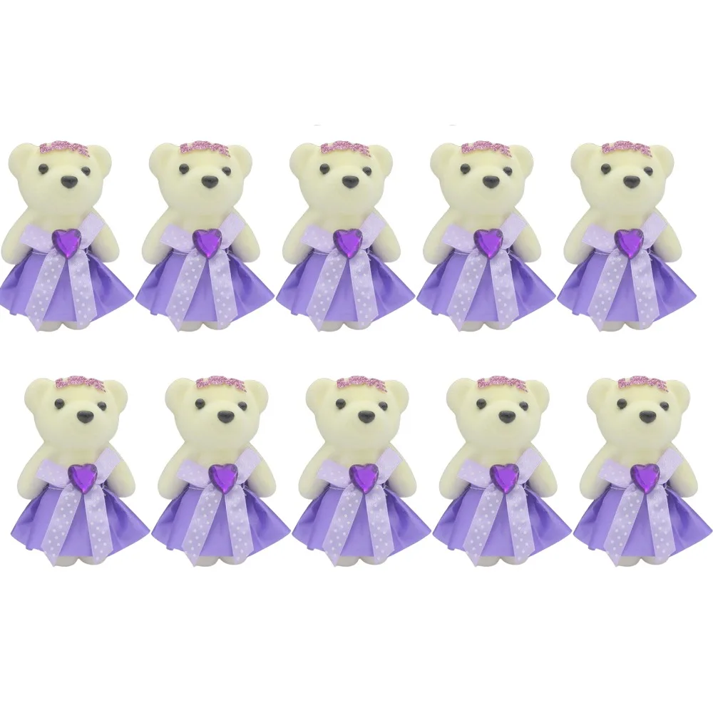 

10pcs/set Foam Bear Bear Plush Foam Toys Plush Animal Plush Doll Mini Bear Flower Bouquet Cartoon 10cm Cartoon Bouquet Doll