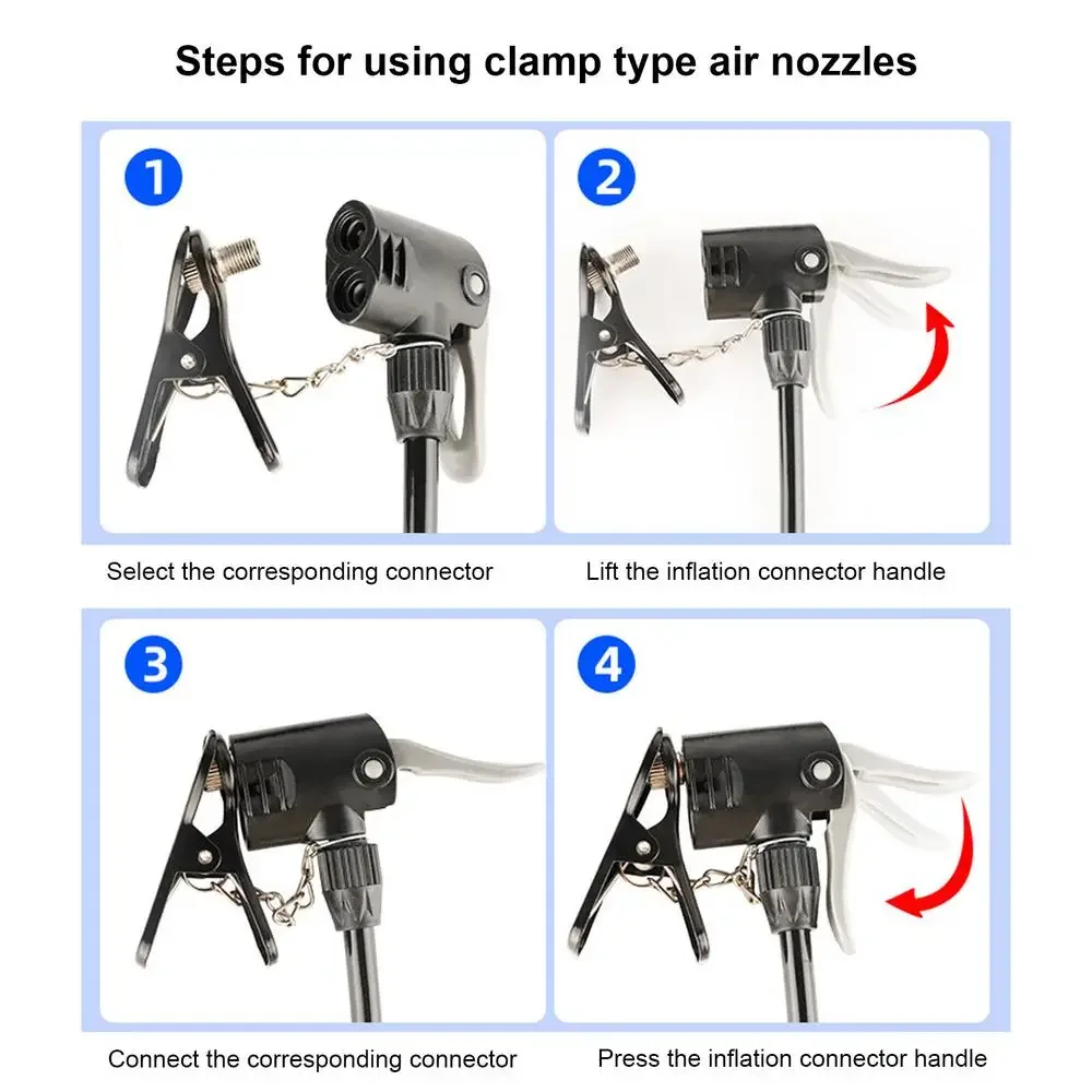 Fahrradpumpenkopf Reifenfüllungsdüse, Mehrzweck-Pumpenadapter-Verbinder für Fahrräder – Detail 7