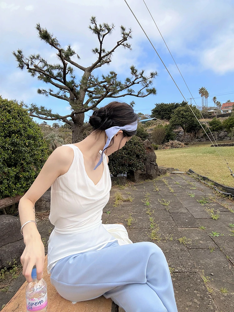 

Летний двухслойный прозрачный жилет Forniyoyo с двойными цветными бретелями, женская верхняя одежда, жилет H-образного силуэта, лето 2025