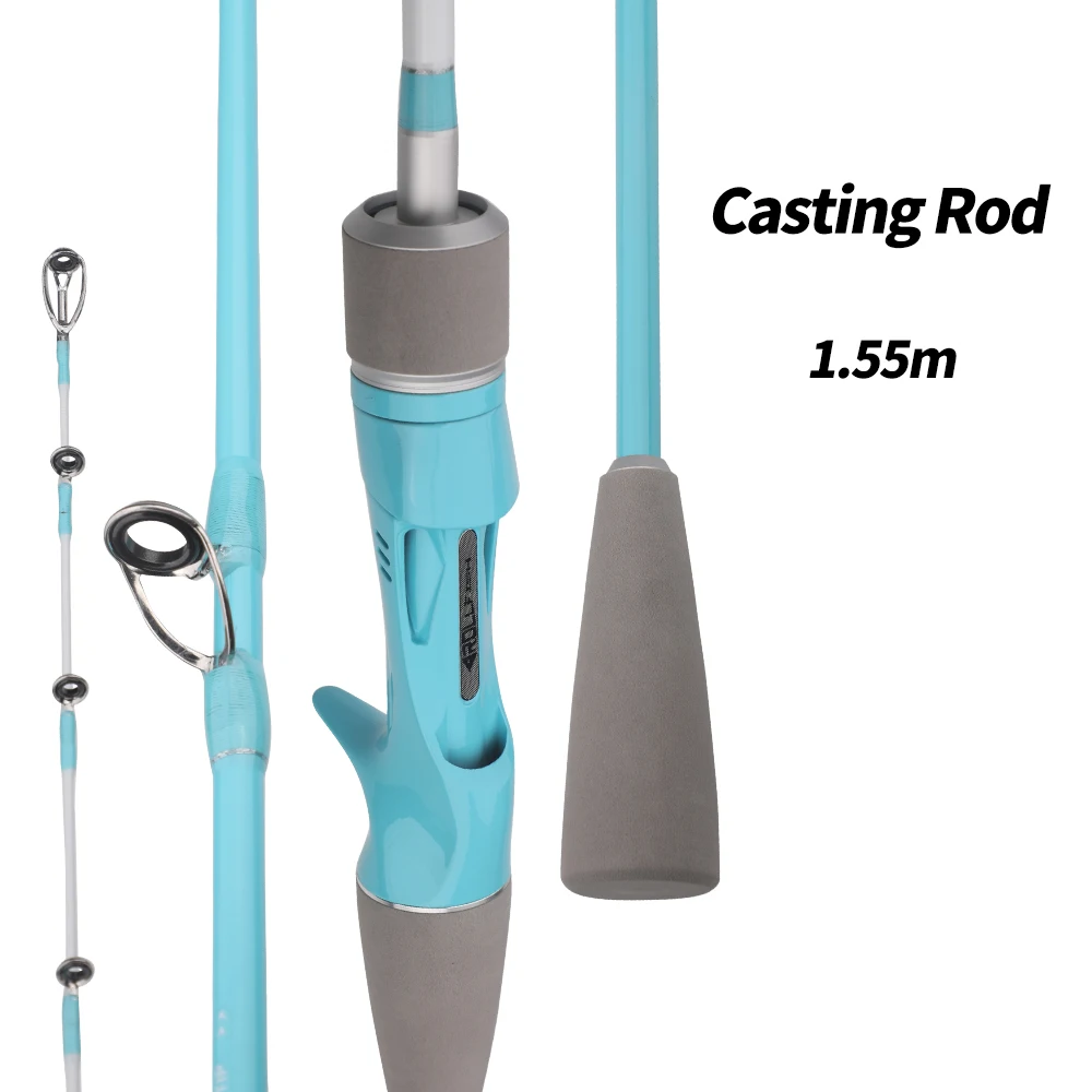 ROLLFISH Titan-Spitze 1,55m Kohlefaser Tintenfisch-Angelrute Boot Slow Jigging Rute Salzwasser & Leichtgewicht Aktion 7:3 – Detail 6