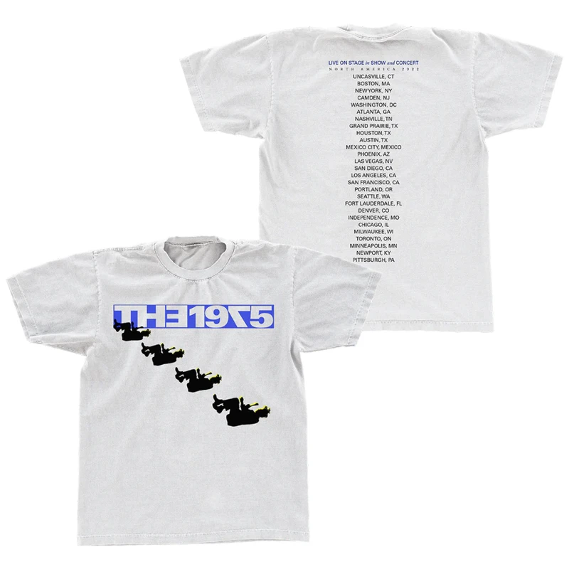 الصيف THE1975 تي شيرت مطبوع الرجال النساء القطن الهيب هوب المتضخم التي شيرت قصيرة الأكمام تي شيرت الشارع الشهير بلايز المحملة