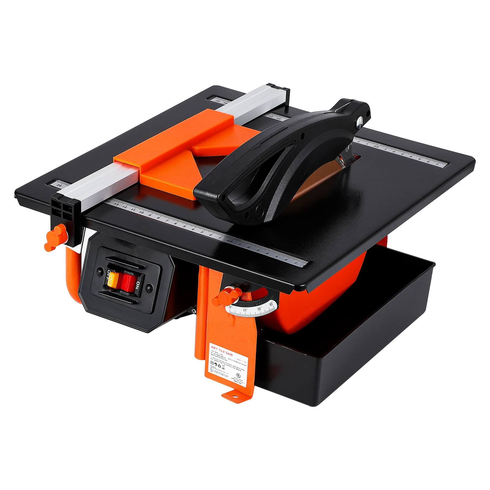 

7 Inch Wet Tile Saw 3450 Rpm Bevel Cuts Tile From 0 To 45 Degrees Tile Cutter Wet Saw With Water Reservoir For Cutting Tiles