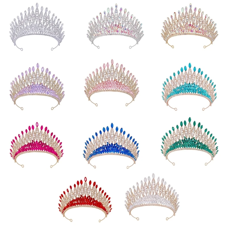 

Y1UB Sparkling Rhinestones Bridal Adjustable Size Crystals for Bridesmaids Head Accessories Party Headpiece