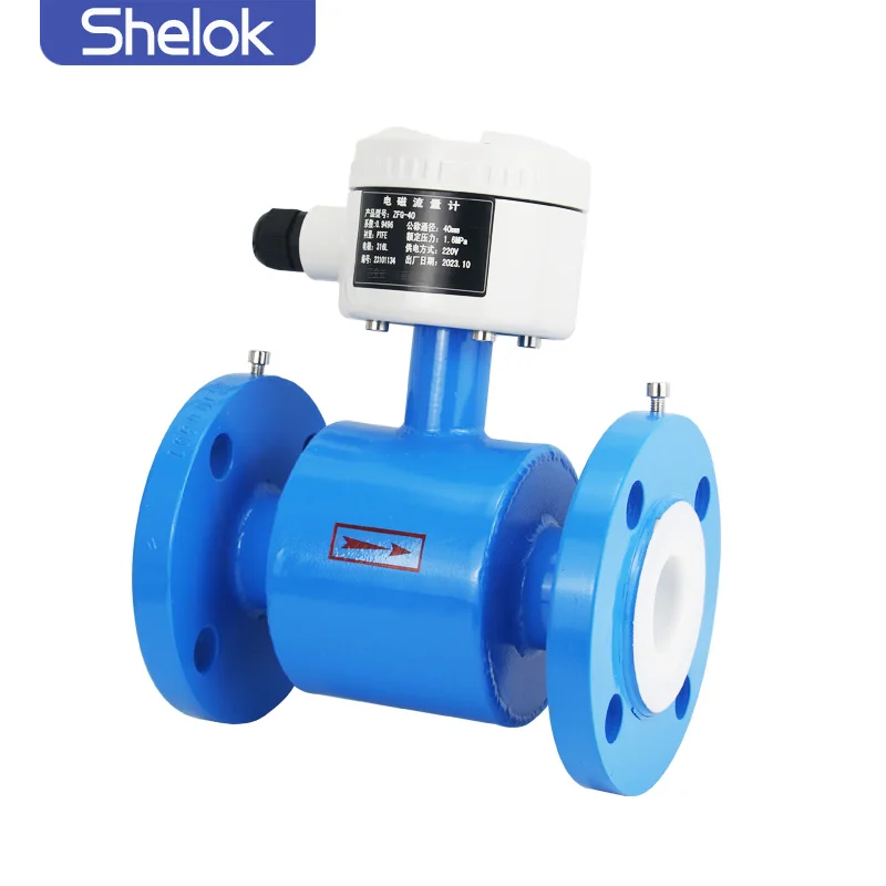 High Accuracy Sewage Flow Meter Manufacturer Magnetic Water 400Mm Diameter 4-20Ma Out Put Segregate Electromagnetic Flowmeter