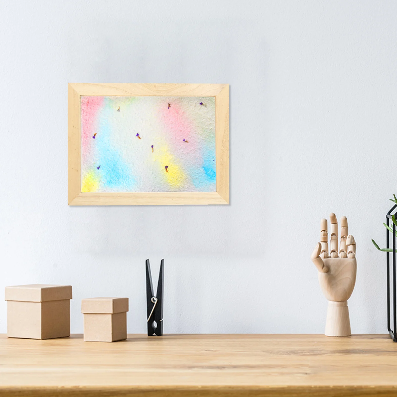 

Double Deckle Paper Making Frame Beige Wooden Screen Printing Kit For Diy Craft Papermaking Mould Tools Decorative Paper