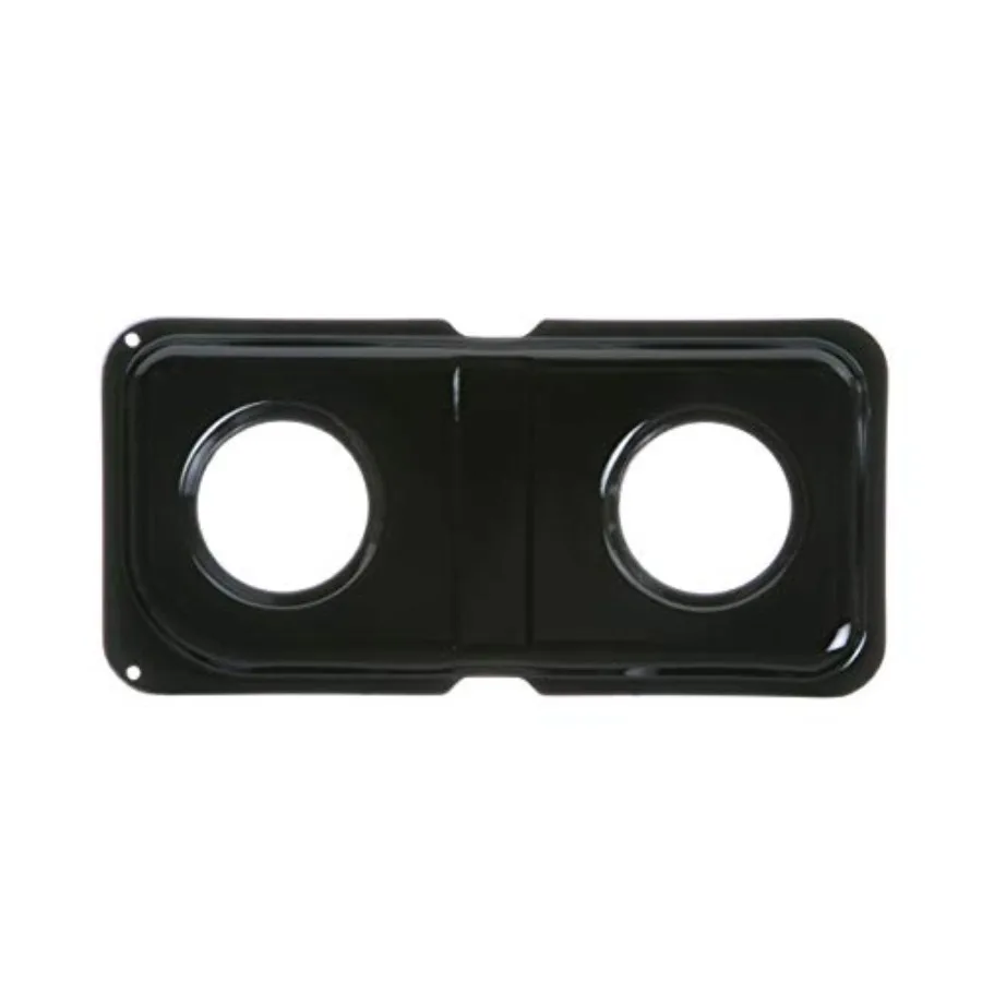 

WB34K10010 nuine OEM Porcelain Double Drip Pan for Left Side Burners Black for Gas Rans