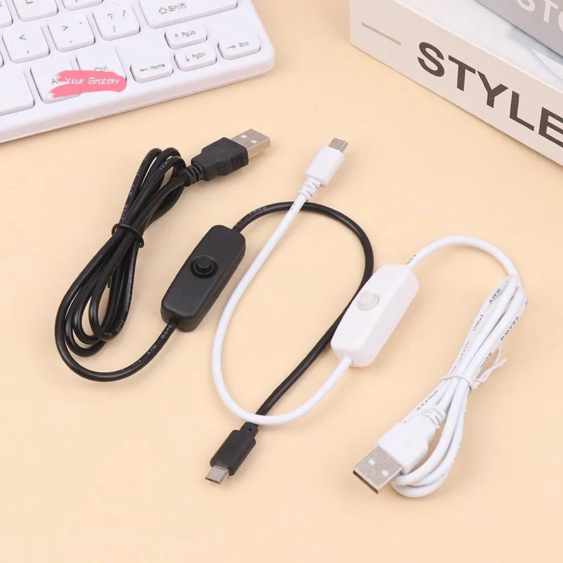 USB Type-C Extension Cable with On/Off Switch for USB Lamp/USB Fan LED Strip/Bulb Light - Durable Data Sync Charging Cable