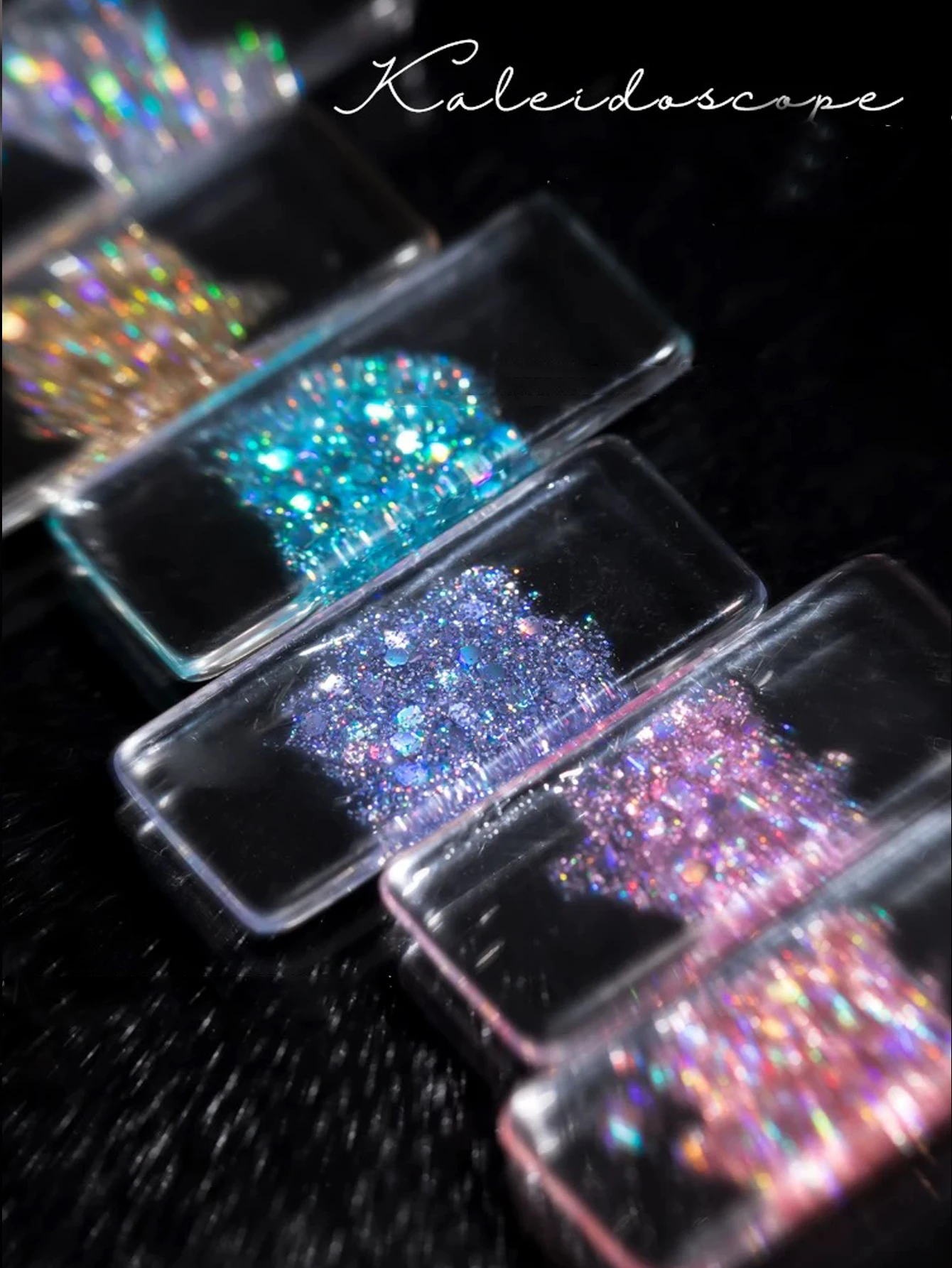 1/6PCS2025 New Autumn and Winter Nail Salon Set Sparkling Kaleidoscope Laser Crushed Diamond Fine Glitter Powder Gel Nail Polish