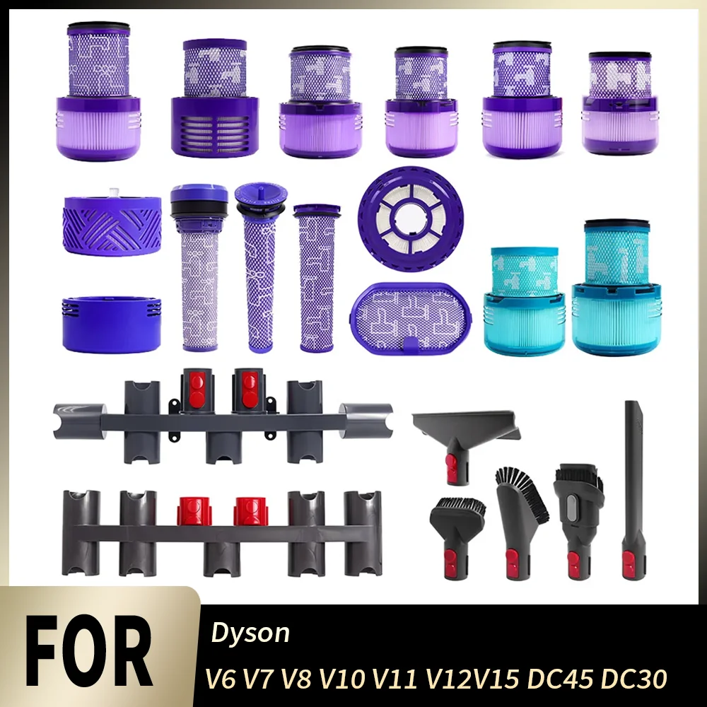 Peça de Substituição do Filtro HEPA, Cabeça de Escova, Bico, Suporte para Dyson V6 V7 V8 V10 V11 V12 V15 DC45 DC30 DC Todas as Séries de Aspiradores