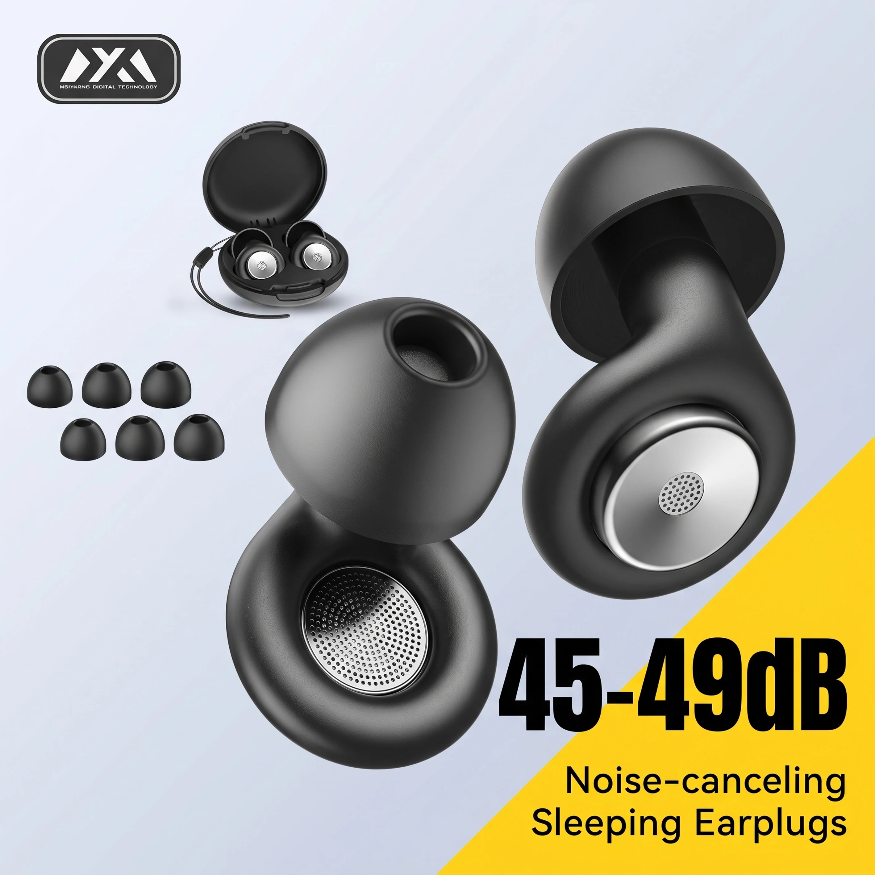 45-49dB Industrial Noise Reduction Earplugs Antibacterial Silicone Hearing Protection Ear Plugs For Factory Construction Workers