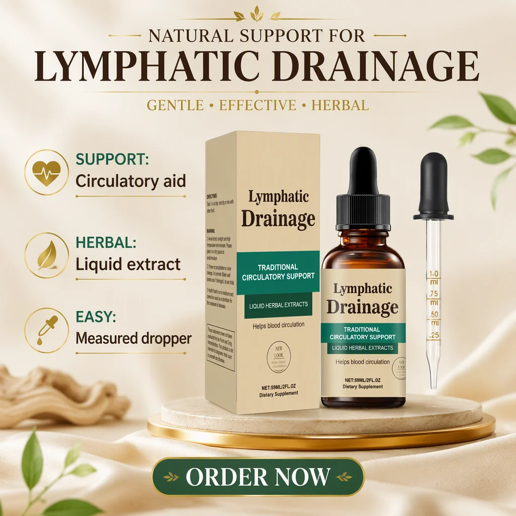 High quality 60ml Lymphatic Drainage Drops Natural Herbal Formula Toxin Elimination Swelling Relief Lymph Support Liquid