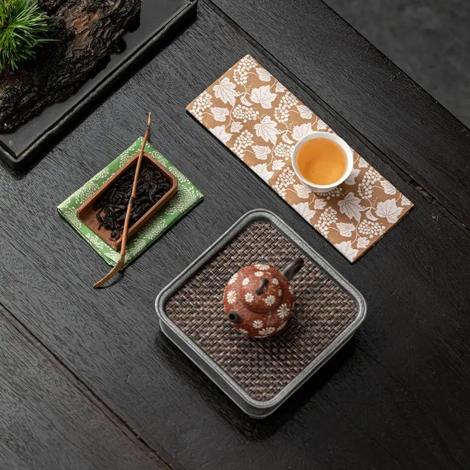 Tea Cloth Absorbent Tea mat Towel Tea Table Cloth Tea Table Mat Tea Table Double-Sided Velvet Accessories