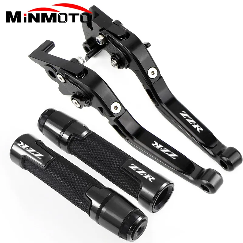 FOR KAWASAKI ZZR600 ZZR400 ZZR1100 ZZR 400 600 1100 Motorcycle Accessor Folding Extendable Brake Clutch Levers Handbar End Grips