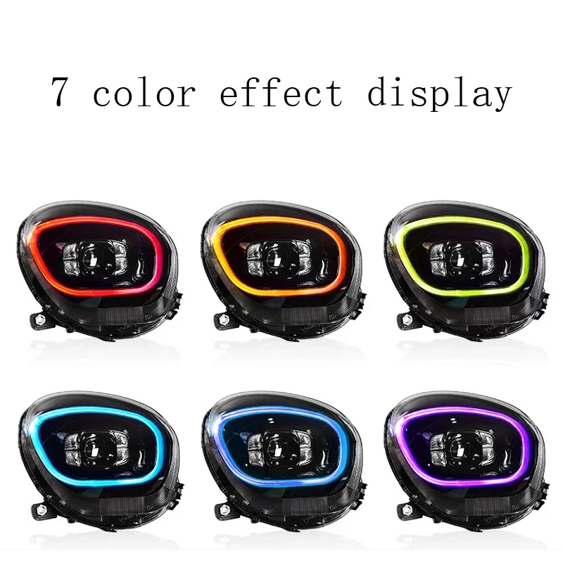 FOR car headlight restoration kit Explosive 7 Color LED Complete Headlight Kit For BMW Mini Cooper Countryman R60 2007-2016