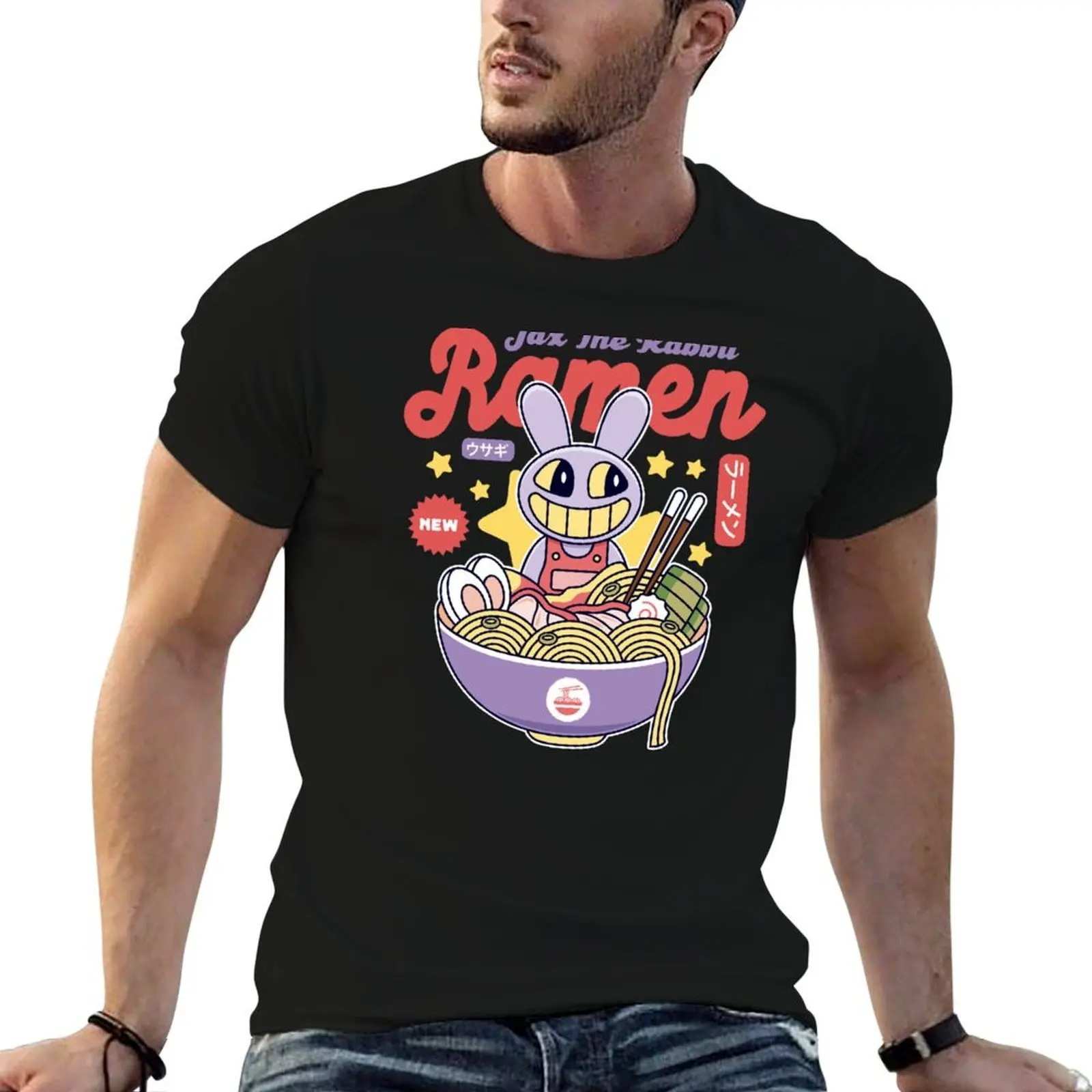 

Jax Purple Rabbit Ramen T-Shirt t shirt man plain funny t shirts cotton T-Shirt