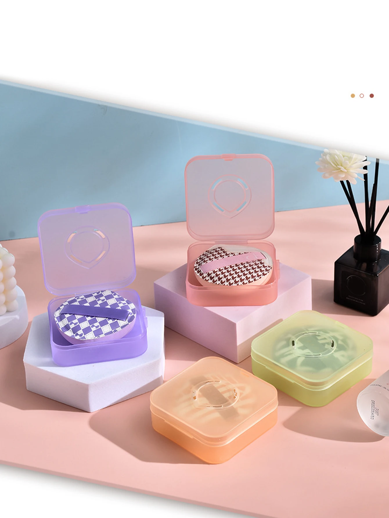 1PC ポータブルカメラ空のエアクッション化粧パフボックス化粧ケース容器パウダースポンジ付き BB クリームファンデーション