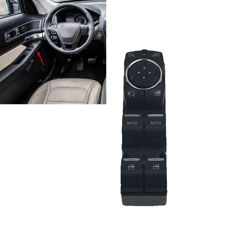 Car Front Left Driver Side Master Power Window Lift Switch BB5Z-14529-AA For Ford Explorer 2011-2019 LHD