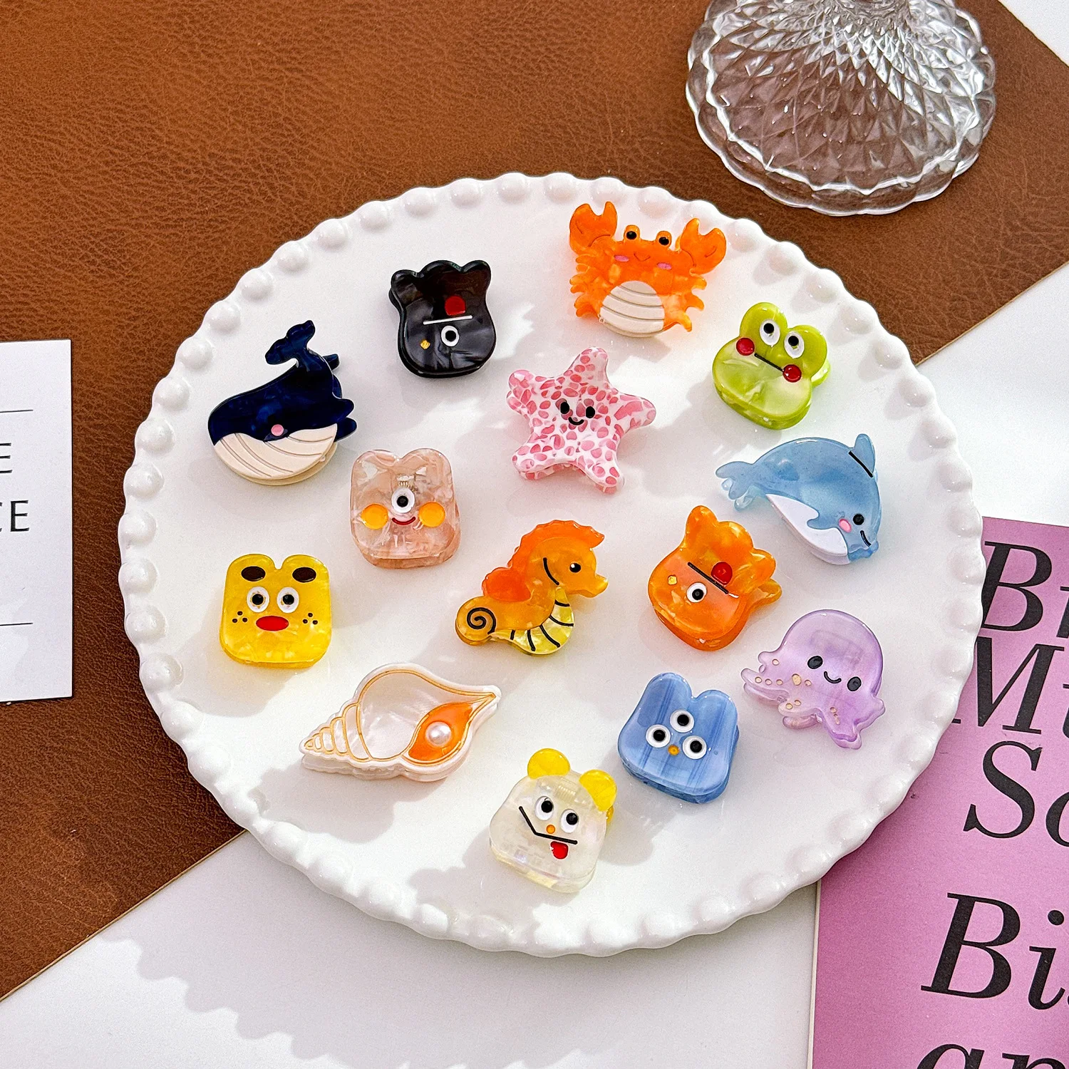 Newly Designed Acetic Acid Mini Hair Clip Cute Sea Animals Funny Little Monsters Side Bangs Hair Accessories