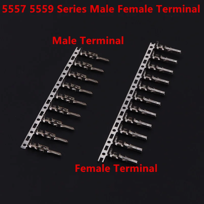 200PCS 4.2mm 5557 5559 Series Male Female Terminal Pins For PC ATX/PCI-E/EPS Power Supply Cable Cold Pressed Terminal HOT