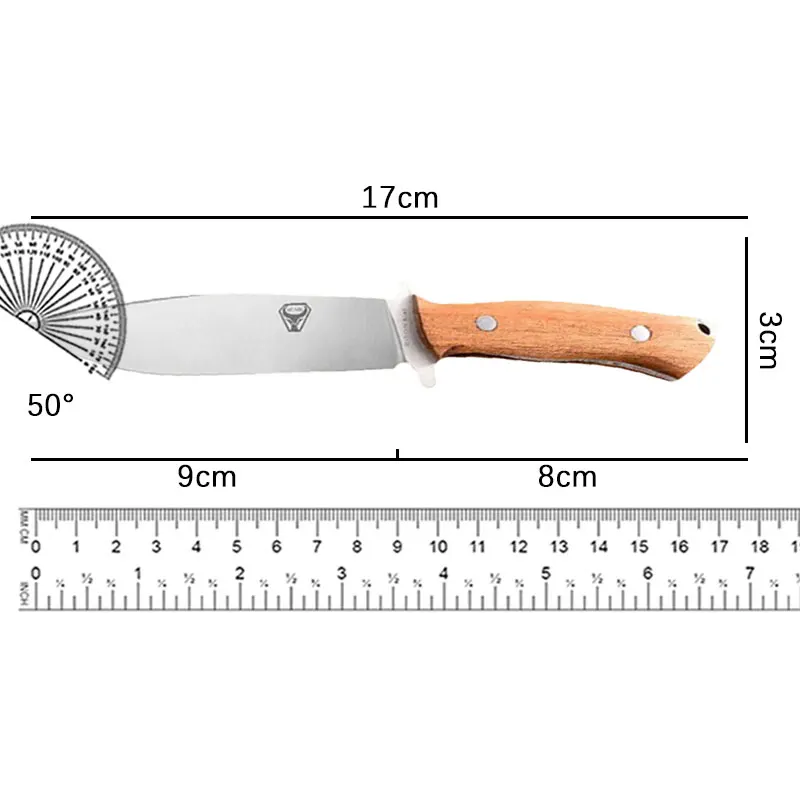 Cleaver Hunting Knife High-end Colored Wood Handle Boning Knife Cutting Meat Cutter Outdoor Knife Kitchen Camping Knife