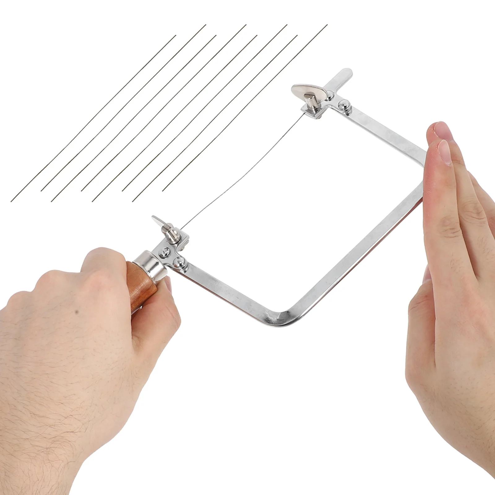 

1 set 1 Set U-Shaped Steel Wire Precision Cutting Jewelry Saw For Diy Repair Ergonomic Handle Metal Saw Frame Hand Tool