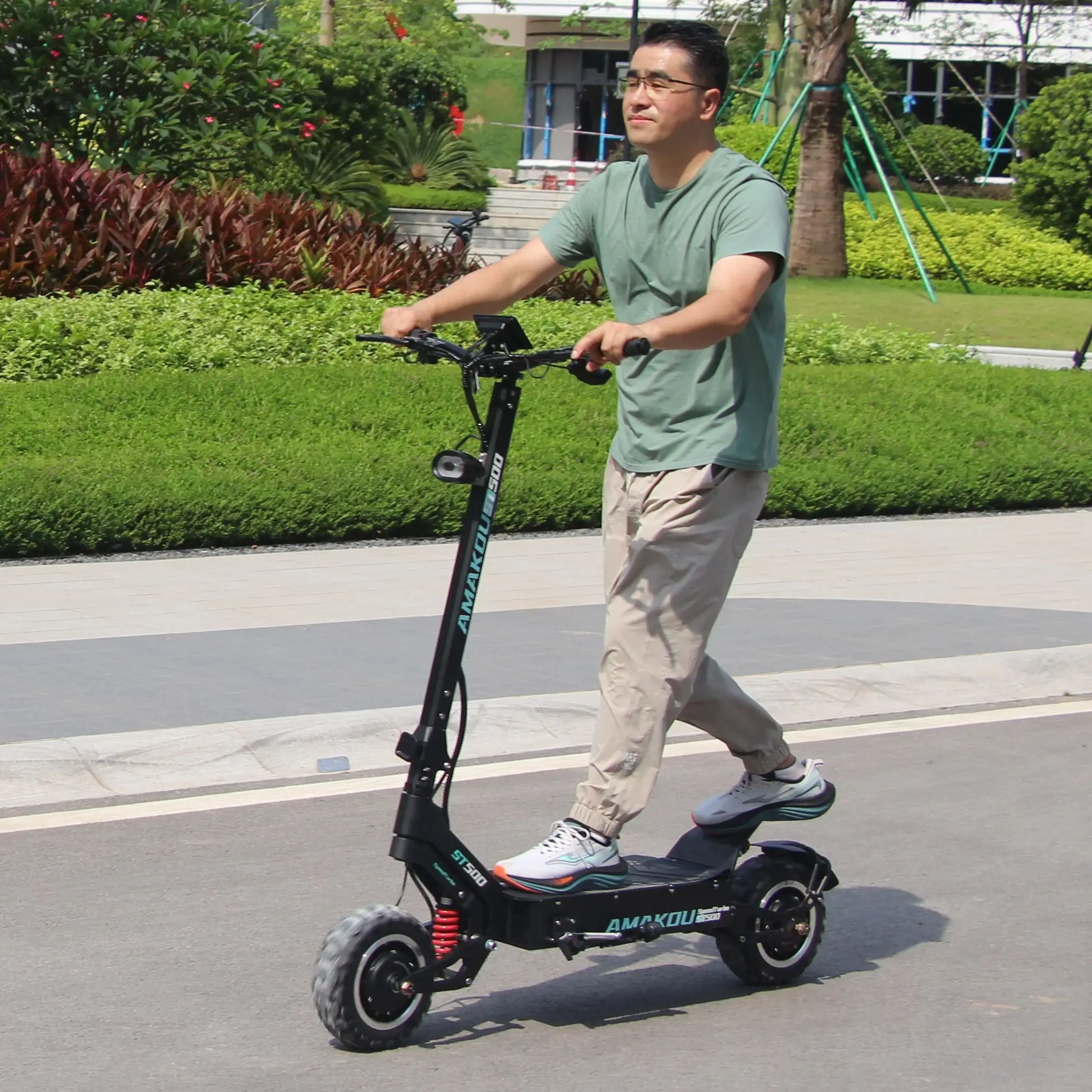 Amakou 11 بوصة 9000 واط 72 فولت 40 أمبير 105 كم/ساعة 120 كجم المدى سبيكة الإطار TFT شاشة LCD محركات مزدوجة سكوتر كهربائي قوي للبالغين #4