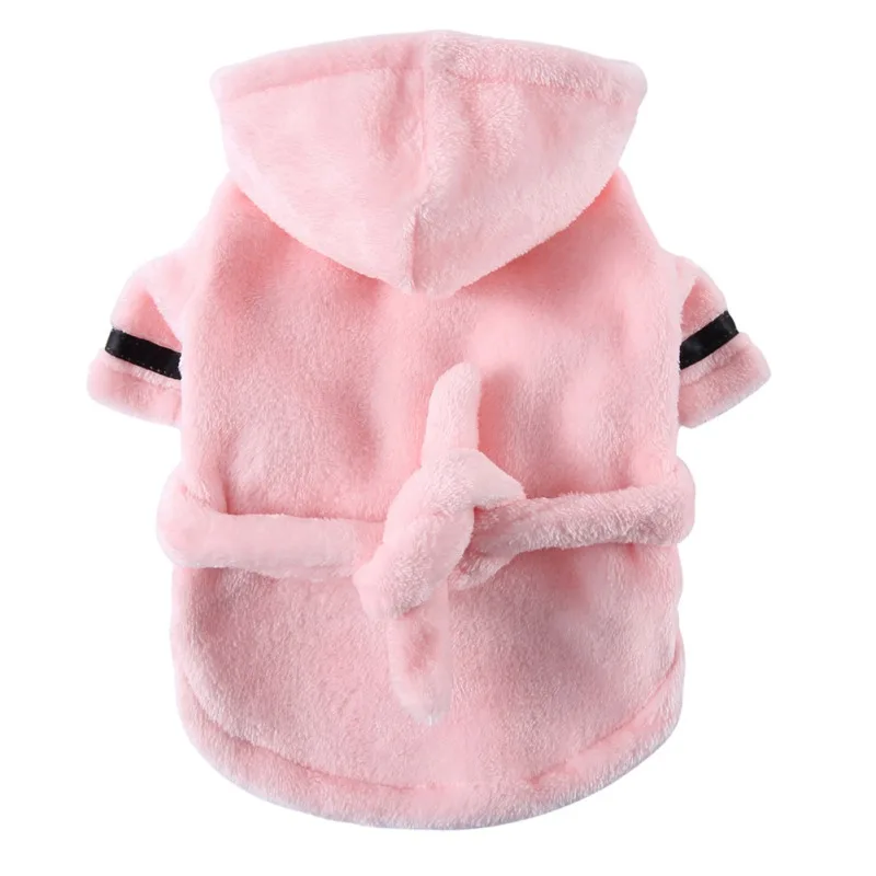 Pet Dog Towel Pajama with Hood Thickened Luxury Dog Bathrobe Quick Drying and Super Absorbent Dog Towel Puppy Shower Gown