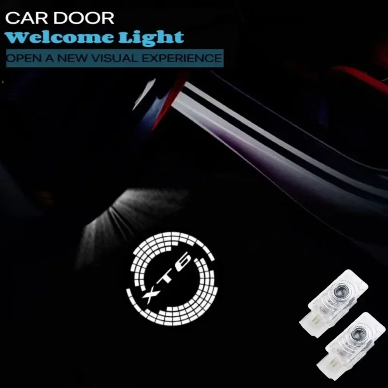 

2X Led Welcome Car Door Light Projector for Cadillac SRX XT4 XT5 XT6 ATS XTS CTS CT6 Car Wireless Universal Styling Accessories