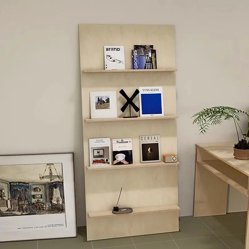 Nordic magazine rack Floor shelf Bookshelf Internet celebrity storage rack Ocean board Wall newspaper display rack