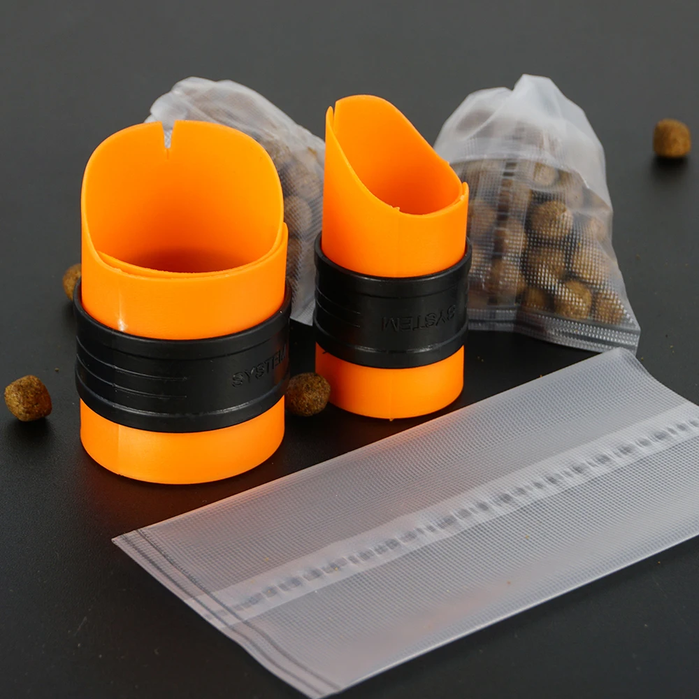 Hirisi Carp Fishing Accessories PVA Bag Loading System Baiting Tool for Solid Bags Fast Melting Mesh