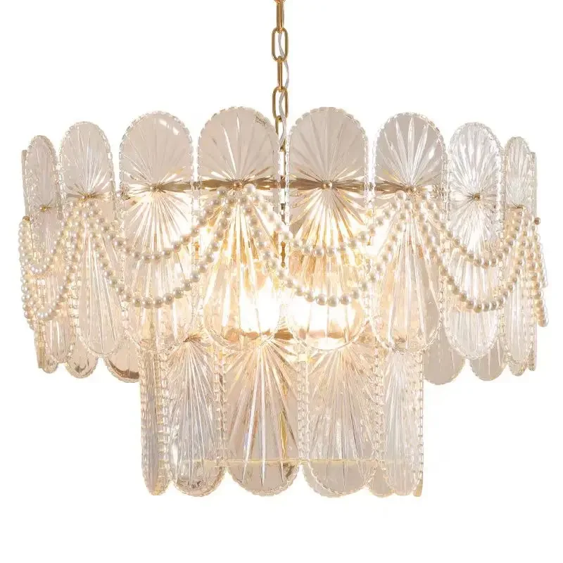 Hanging Elegant Nordic Gold Pendant Light LED Modern Luxury Crystal Pendant Light