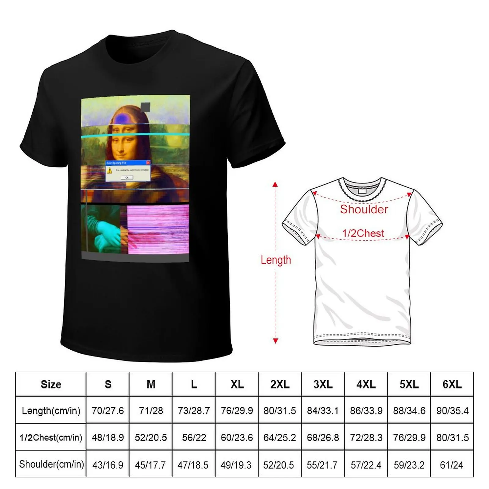 Mona.Lisa._corrupt T-Shirt animal prinfor boys anime t shirts man clothes aesthetic clothes mens t shirt graphic