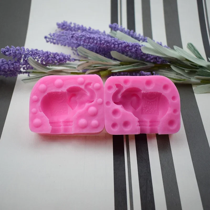 Mini Elephant Silicone Mold DIY Craft Candle Holder Making Pastry Baking Mould Handmade Resin Home Decoration