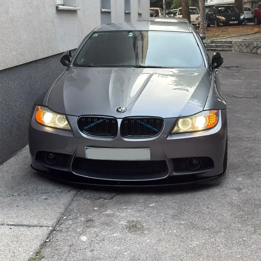2 PCS 2006 - 2013 For BMW 3 Series E90 E91 E92 E93 M3 Bumper Style Front Lip Splitter Diffuser Spoiler Body Kit Gloss Black