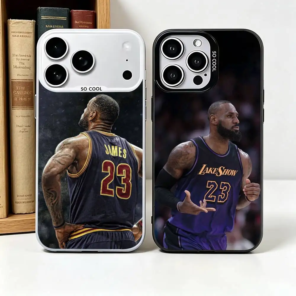 Basketball Star L-LeBron J-James Phone Case For IPhone17 11 12 13 14 15 16 Pro Max Plus Cover Colored Silver Funda Bumber