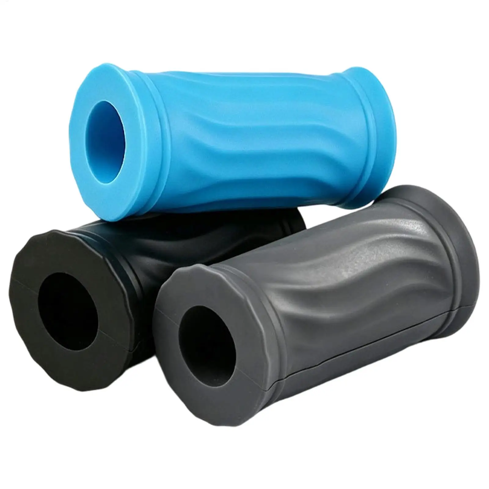 Dumbbell Handle Grips Waterproof Silicone Universal Protective Cover Barbell Handle Grips for Deadlift Press Weightlifting - view 4