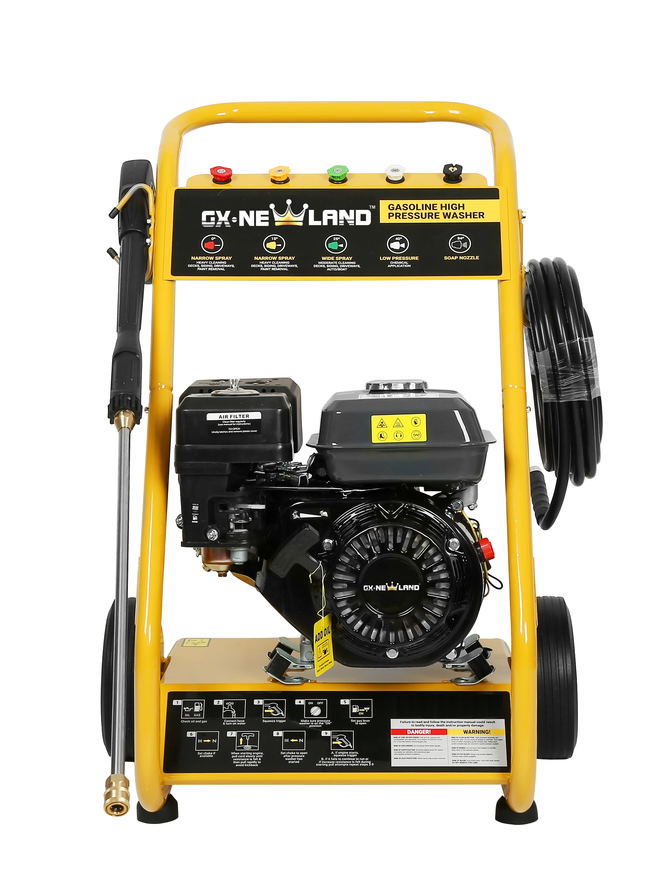 Newland 180 bar surface cleaner oline engine 170F universal high pressure washer