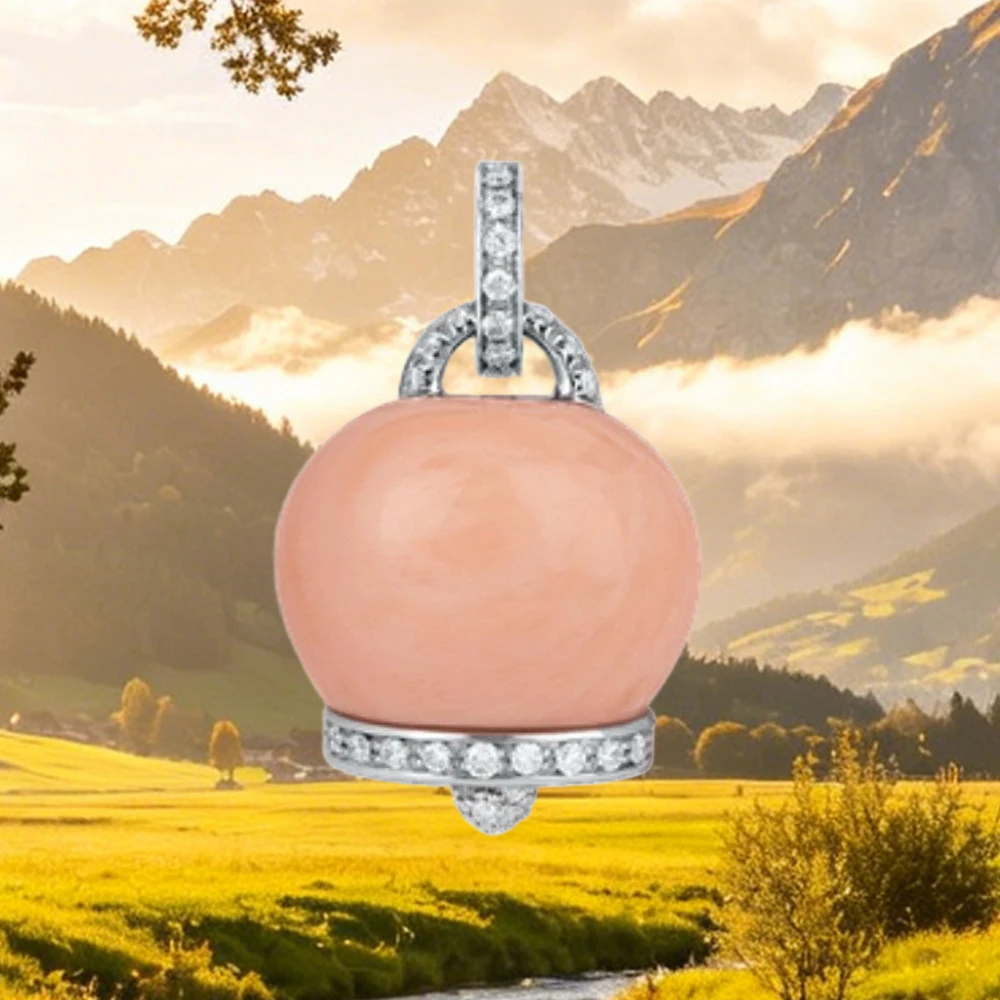 

Подвеска Chanteclers из стерлингового серебра 925 пробы с цирконом, овальная огранка, коллекция 2026, элитные ювелирные изделия