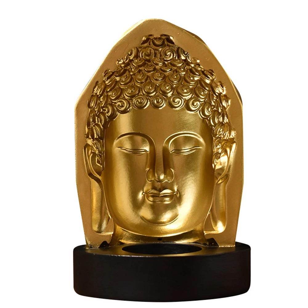 

Concave carved Buddha head resin crafts Southeast Asian Zen Buddha statue home foyer Desktop Decoration Figurines Statues Decor