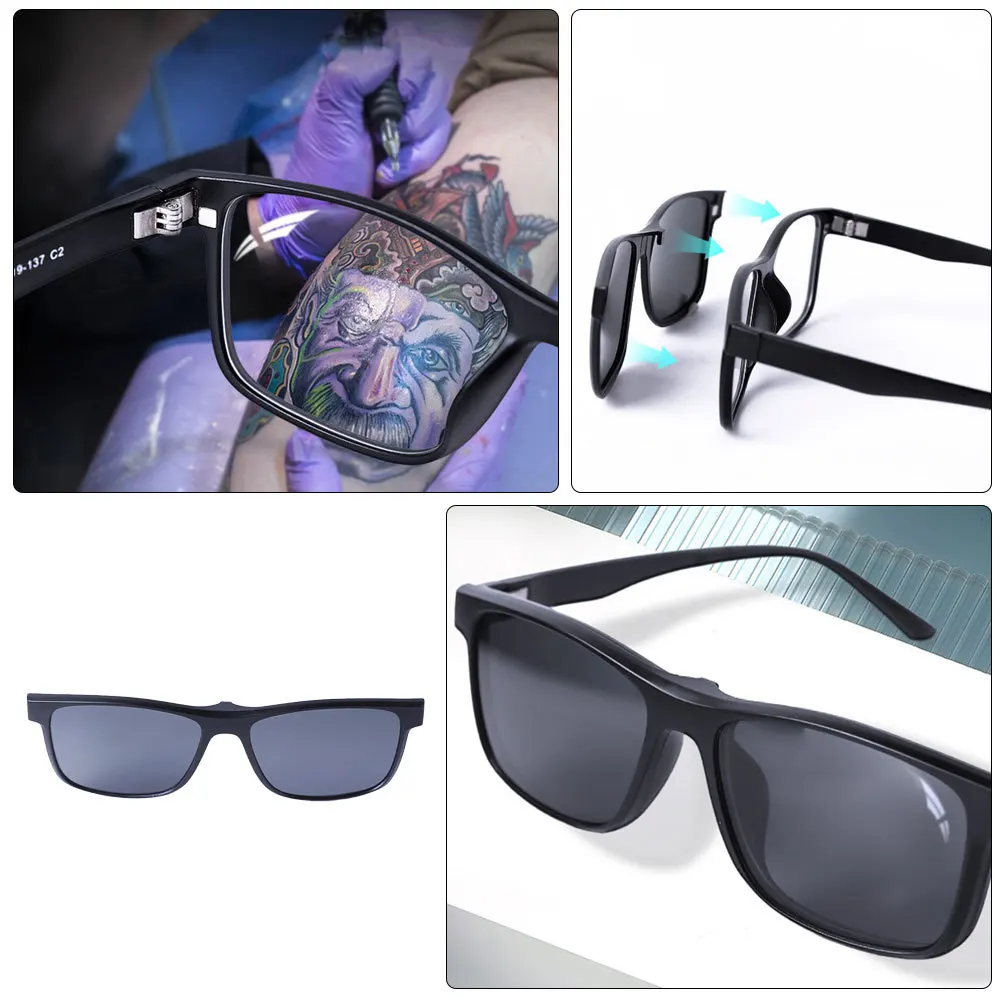 

Magnetic Goggle For Tattooing Reusable Protective Eyewear Uv Protection Comfortable Fit Universal Temple Length Tattooing